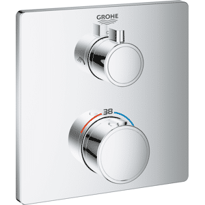 GROHE Grohtherm - Facade pour mitigeur thermostatique douche pour 2 sorties chrome