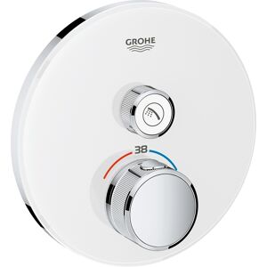 GROHE Grohtherm SmartControl - Facade pour mitigeur thermostatique pour 1 sortie chrome / blanc lune