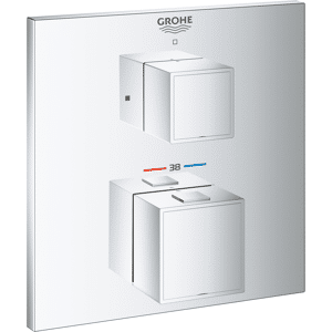 GROHE Grohtherm Cube - Façade pour mitigeur thermostatique douche pour 1 sortie chrome