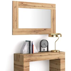 Mobili Fiver Miroir mural rectangulaire Evolution, 118 x 73 cm, Bois Rustique