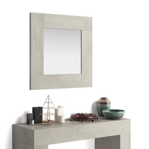 Mobili Fiver Miroir mural carré Evolution, 73 x 73 cm, Gris Béton