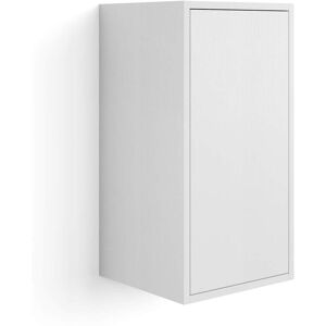 Mobili Fiver Armoire Suspendue Iacopo 70 Avec Porte Battante, Frene Blanc