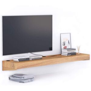 Mobili Fiver Support TV Mural Evolution 180x40, Bois Rustique avec Chargeur Sans Fil