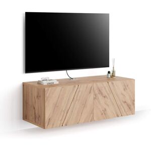 Mobili Fiver Meuble TV Mural Emma Avec Porte, Bois Rustique