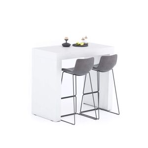 Mobili Fiver Table Haute Evolution 120x60, Frene Blanc