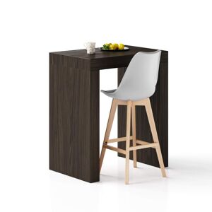 Mobili Fiver Table Haute Evolution 90x60, Noyer Americain