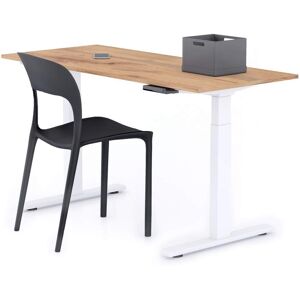 Mobili Fiver Bureau assis/debout Clara 140x60 Bois Rustique avec pieds blancs