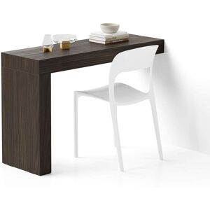 Mobili Fiver Table de Bureau Evolution 120x40, Noyer Americain avec Un Pied