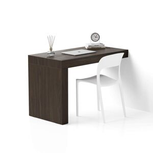 Mobili Fiver Table de Bureau Evolution 120x60, Noyer Americain avec Un Pied et Chargeur Sans Fil