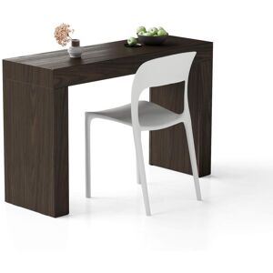 Mobili Fiver Table a manger Evolution 120x40, Noyer Americain avec Deux Pieds