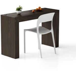 Mobili Fiver Table a manger Evolution 120x40, Noyer Americain Deux Pieds et Chargeur S F