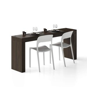 Mobili Fiver Table a manger Evolution 180x40, Noyer Americain Deux Pieds et Chargeur S F