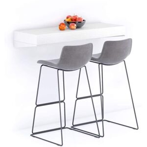 Mobili Fiver Table de bar murale Evolution 120x40, Frene Blanc