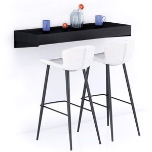 Mobili Fiver Table de bar murale Evolution 120x40, Frene Noir