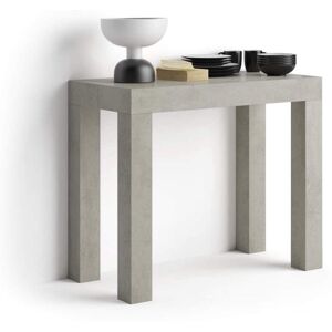 Mobili Fiver Table Console extensible First, 45(305)x90 cm, Gris Beton