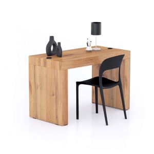 Mobili Fiver Table de bureau Evolution 120x60, Bois Rustique avec 2 pieds et Chargeur Sans Fil