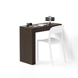 Mobili Fiver Table de Bureau Evolution 90x40, Noyer Américain avec Un Pied