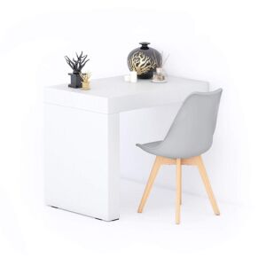 Mobili Fiver Table Fixe Evolution 90x60, Frêne Blanc avec 1 pied