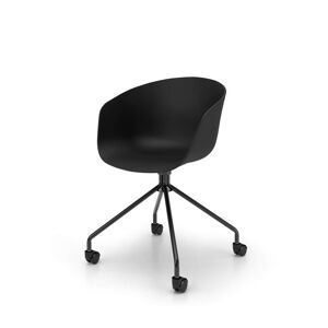 Mobili Fiver Chaise de bureau à roulettes, Clara, noir - Publicité
