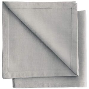 Mobili Fiver Serviettes de table Gioele en coton 35x35, Lot de 2, Gris Clair