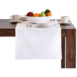 Mobili Fiver Chemin de table Gioele en coton 45x150, Blanc