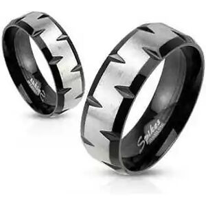 HommeBijoux Bague Anneau Couple Homme Femme Acier Et Plaqué Noir Reflet Original Fr 51-52 (us 6)