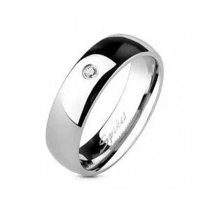 HommeBijoux Bague Alliance Homme Femme Acier Effet Miroir Zircon Solitaire Mariage Fr 59-60 (us 9)