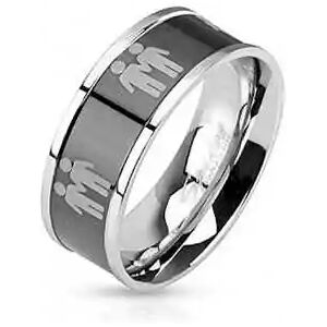 HommeBijoux Bague Anneau De Fiançailles Acier Noir 2 Homme Symbole Gay Homosexuel Fr 59-60 (us 9)