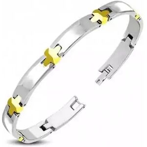 HommeBijoux Bracelet Gourmette Pour Homme Carbure De Tungstène Et Plaqué Or 22cm 8mm Xl - Longueur Bracelet 22cm → Tour De Poignet 20cm