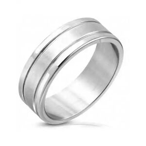 HommeBijoux Bague Anneau Alliance De Mariage Homme Acier Inoxydable 2 Ciselures Fr 70-71 (us 13)