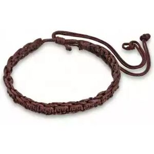 HommeBijoux Bracelet Ajustable Homme Cuir Couleur Marron Tressé 17 À 25cm Xxs - Longueur Bracelet 17cm → Tour De Poignet 15cm