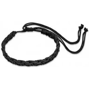 HommeBijoux Bracelet Ajustable Femme Homme Cuir Couleur Noir Tressé 17 À 25cm Xxs - Longueur Bracelet 17cm → Tour De Poignet 15cm