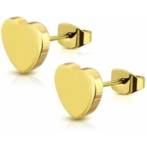 HommeBijoux Paire Boucles D'oreilles Pour Femme Acier Couleur Or En Forme De Coeur