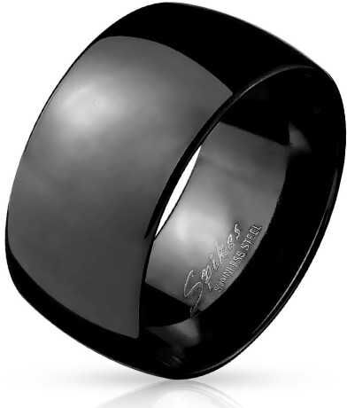 HommeBijoux Bague anneau pour homme acier inoxydable toute noire large dome 10mm Taille de bague ∅ - FR 59-60 (US 9) HommeBijoux Bague anneau pour homme acier inoxydable toute noire large dome 10mm Taille de bague ∅ - FR 59-60 (US 9)