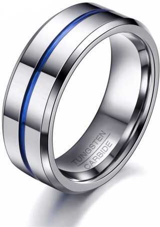 HommeBijoux Bague alliance mariage homme carbure de tungstène centre ligne bleu Taille de bague ∅ - FR 59-60 (US 9) HommeBijoux Bague alliance mariage homme carbure de tungstène centre ligne bleu Taille de bague ∅ - FR 59-60 (US 9)