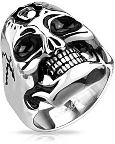 HommeBijoux Bague chevalière homme acier inox tête de mort frankenstein biker Taille de bague ∅ - FR 67-68 (US 12) HommeBijoux Bague chevalière homme acier inox tête de mort frankenstein biker Taille de bague ∅ - FR 67-68 (US 12)