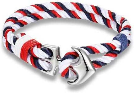 HommeBijoux Bracelet homme corde nylon couleur france fermoir acier ancre marine HommeBijoux Bracelet homme corde nylon couleur france fermoir acier ancre marine