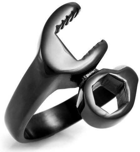 HommeBijoux Bague anneau homme acier noir originale boulon clé mécanique a molette Taille de bague ∅ - FR 64-65 (US 11) HommeBijoux Bague anneau homme acier noir originale boulon clé mécanique a molette Taille de bague ∅ - FR 64-65 (US 11)