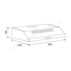 Hotte casquette Airlux AHC940IX Inox