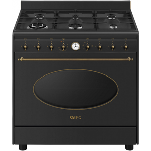 SMEG Piano de cuisson gaz SMEG CO96GMA9  90 cm Noir