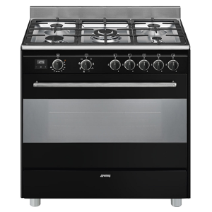 SMEG Piano de cuisson GAZ SMEG BG91N2 Concerto 90 cm Noir