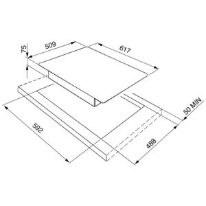 Table de cuisson gaz SMEG PGF64 4 Inox