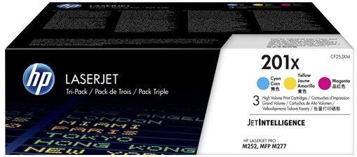 HP 201X Pack de 3 cartouches toner Cyan, Magenta, Jaune (CF253XM) HP 201X Pack de 3 cartouches toner Cyan, Magenta, Jaune (CF253XM)