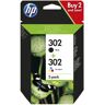 HP 302 pack une cartouche d'encre couleurs (Cyan,Magenta,Jaune) et une cartouche Noir (X4D37AE)