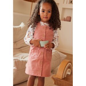 Petit Beguin Robe en velours côtele bebe fille Rosa