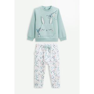 Petit Beguin Ensemble bebe sweat-shirt et pantalon en molleton Misscerise