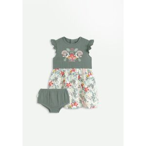 Petit Beguin Robe bebe et culotte en gaze de coton Pretty Jungle