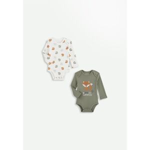 Petit Beguin Lot de 2 bodies bebe manches longues Canaille