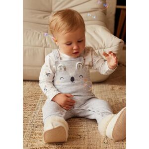 Petit Beguin Ensemble salopette bebe en molleton et t-shirt Nuage