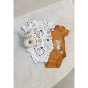 Petit Beguin Lot de 2 bodies bebe manches courtes Amazonia